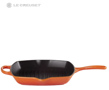 Le Creuset Gietijzeren Vierkante Grillpan Oranjerood 26cm