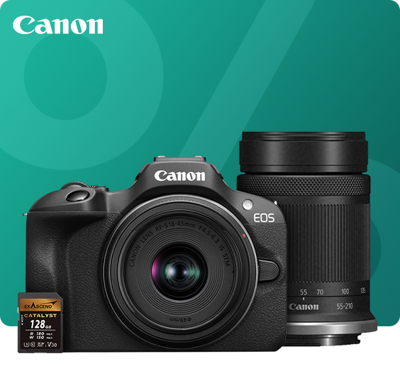 Canon EOS R100 + RF-S 18-45mm + RF-S 55-210mm