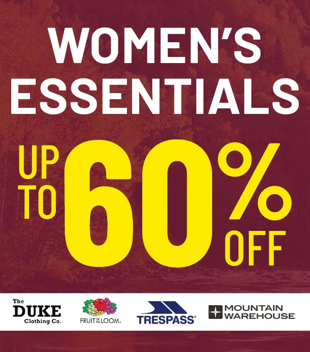 Women’s essentials up to 60 percent off