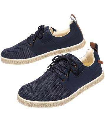 Navy Moccasins