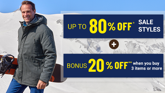 Winter sale: up to 80% off*