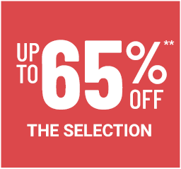 up to 65 percent off**