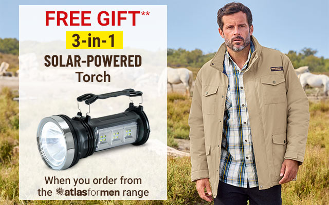 Free Gift: 3-in-1 Solar-Powered Torch