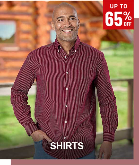 65% off on shirts