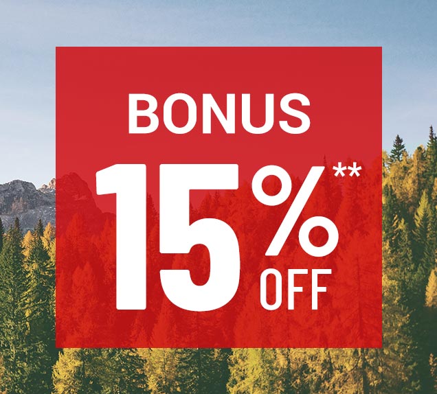 Bonus 15 percent off**
