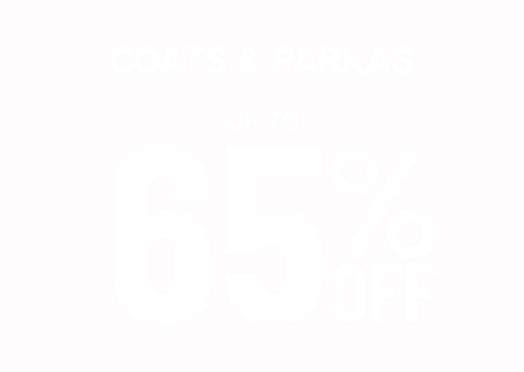 Coats and parkas up to 65% off