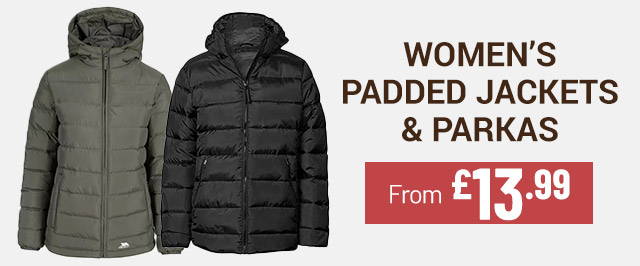 Women’s Padded Jackets & Parkas: From £13.99