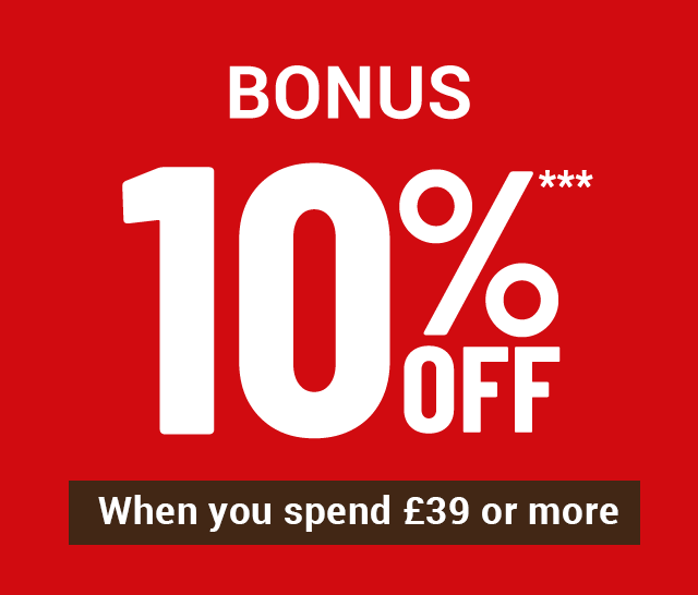 Extra 10% off when you spend £39**