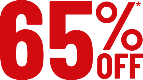 65% off*