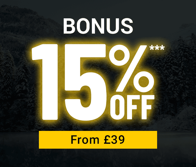 Bonus 15% off when you spend £39 or more***