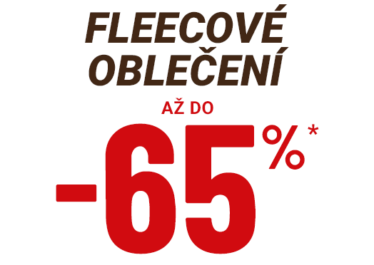 Fleecové oblečení se slevou až 65 procent