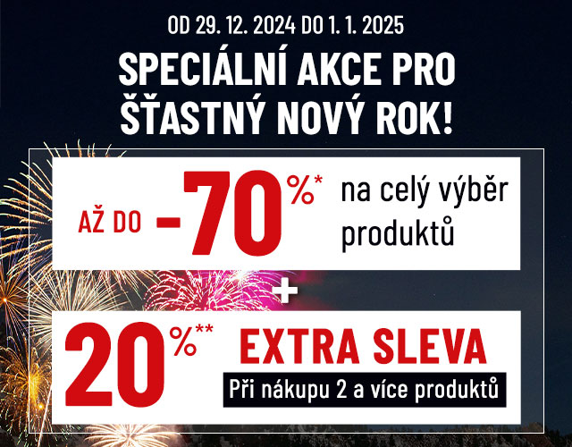 Novoroční slevy + 20 procent sleva za 2 produkty