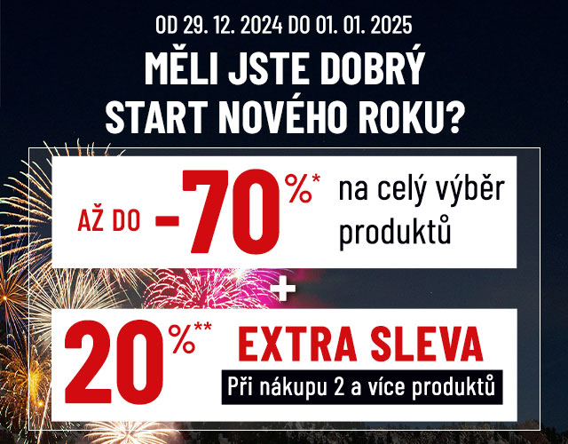 Ušetřete až 70 procent + 20 procent sleva za 2 produkty