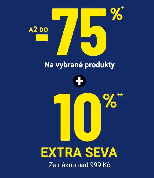 10%** Extra seva Za nákup nad 999 Kč