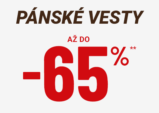 Pánské vesty s až 60 procentní slevou