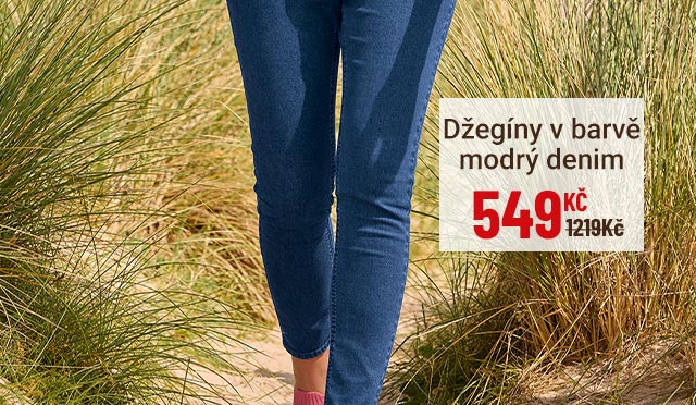 Džegíny v barvě modrý denim