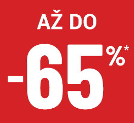 Slevy až do 65 procent a k tomu 25 procentní extra sleva**