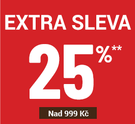 Slevy až do 65 procent a k tomu 25 procentní extra sleva**