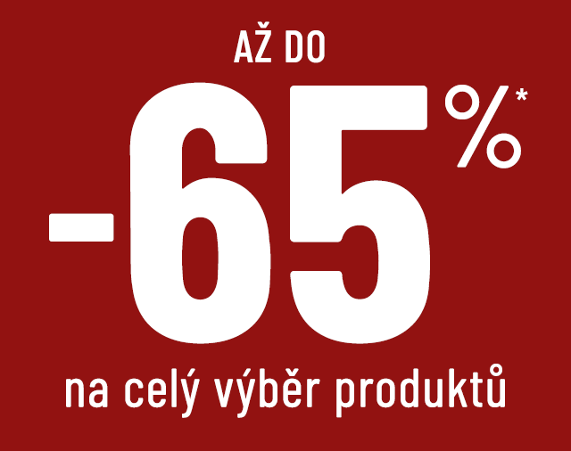 Výběr produktů se slevou  až do minus 65 procen