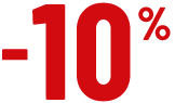 moins 10 pour cent