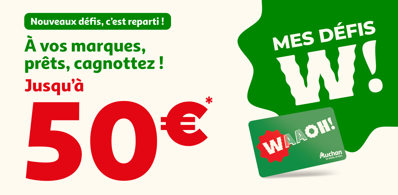 À vos marques, prêts, cagnottez ! Jusqu'à 50€*