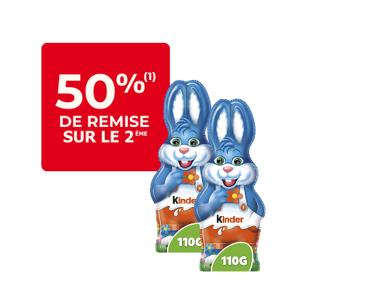 Kinder Lapin de pâques chocolat au lait