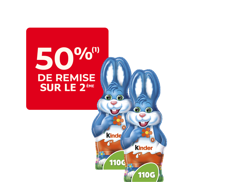 Kinder Lapin de pâques chocolat au lait