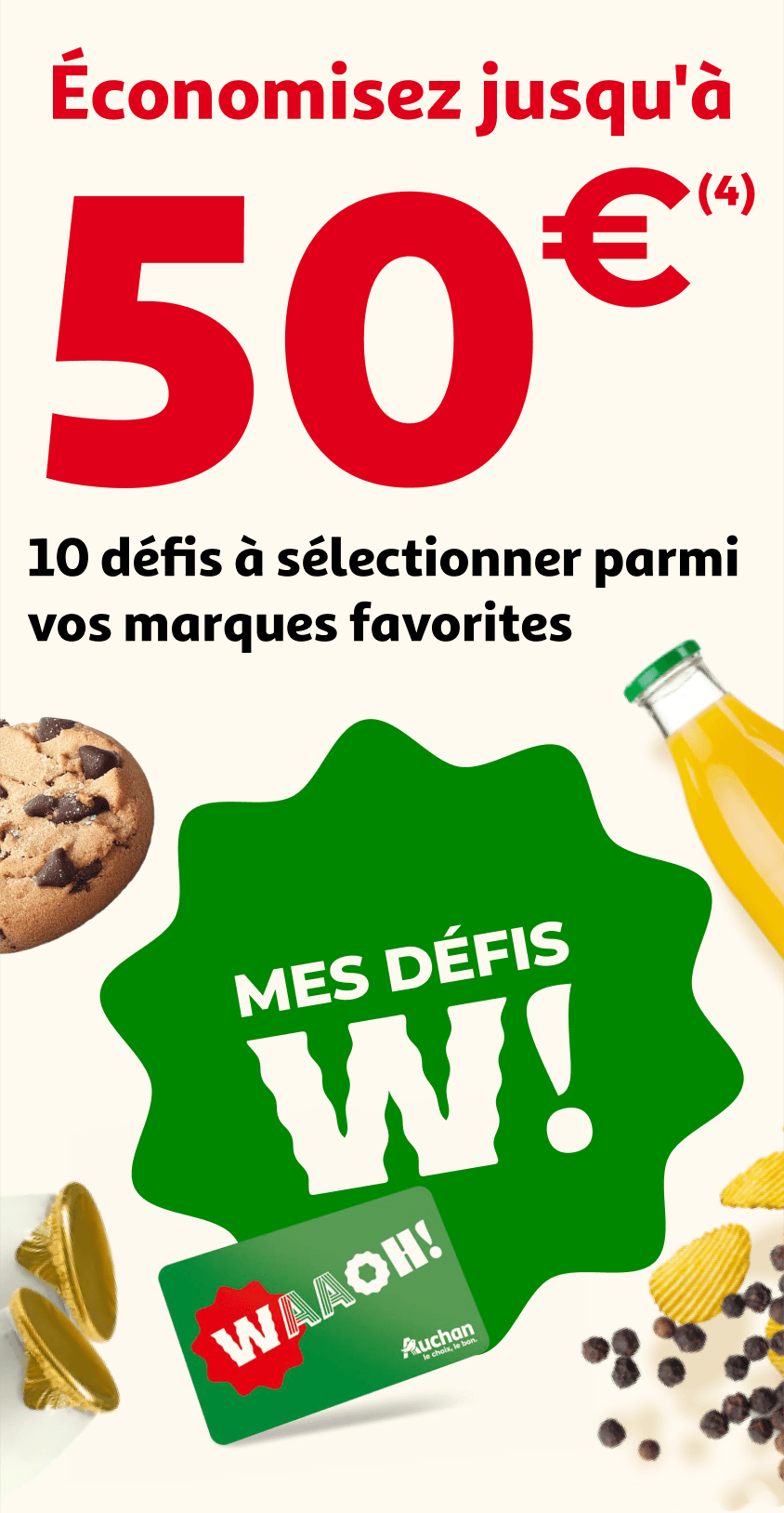 Je sélectionne mes défis Waaoh!