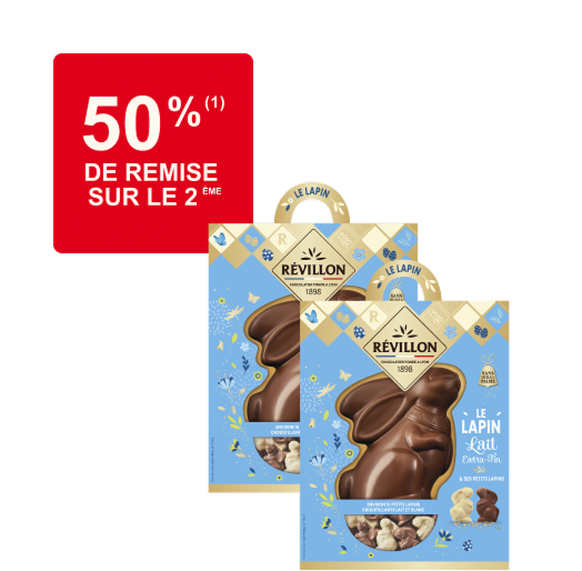 Moulage lapin au chocolat au lait