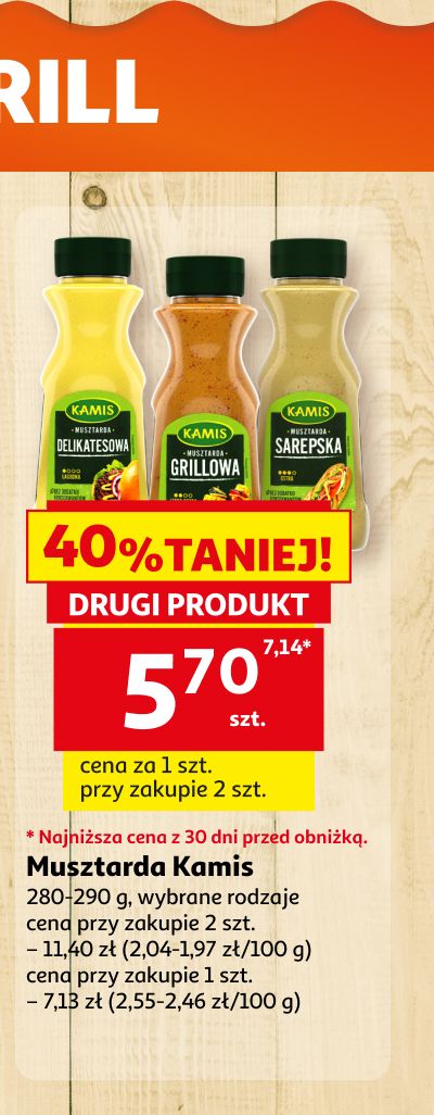 Produkty na grilla - musztarda Kamis