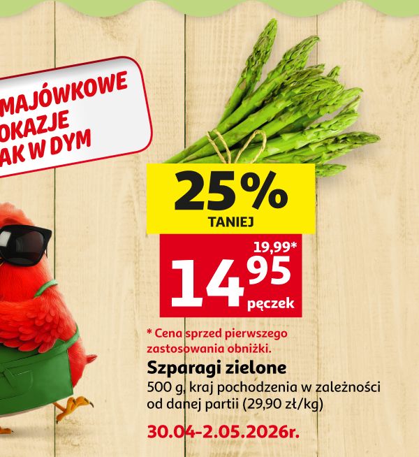 Produkty na grilla - szparagi