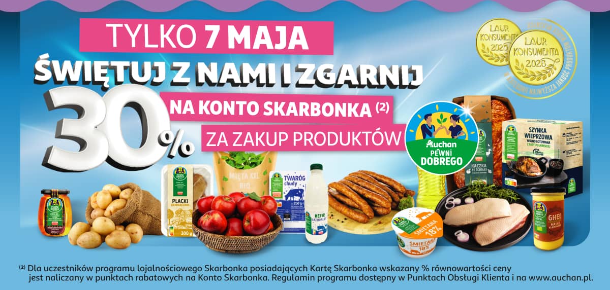 30 procent na konto Skarbonka