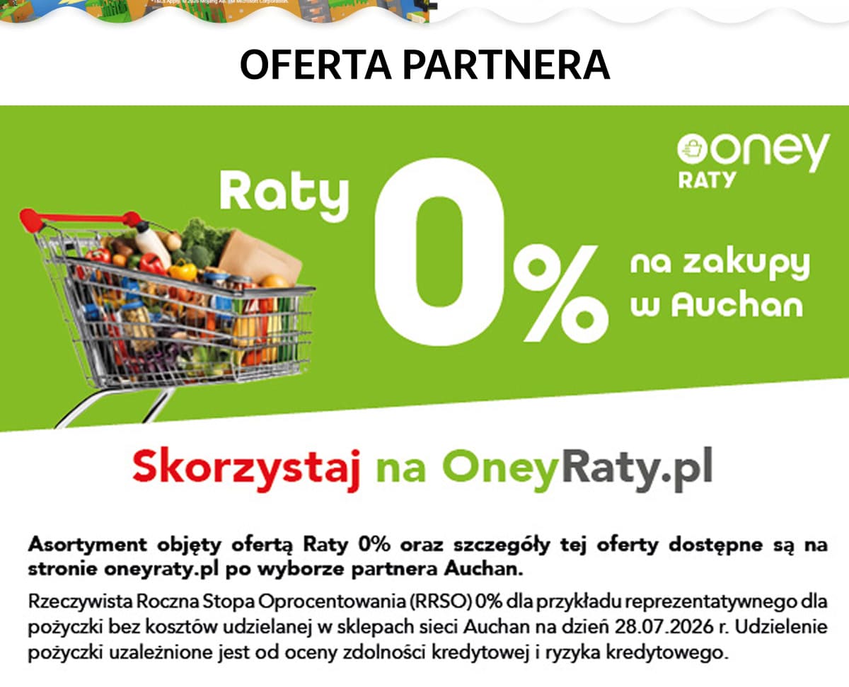 Oferta partnera. Raty 0% na zakupy w Auchan