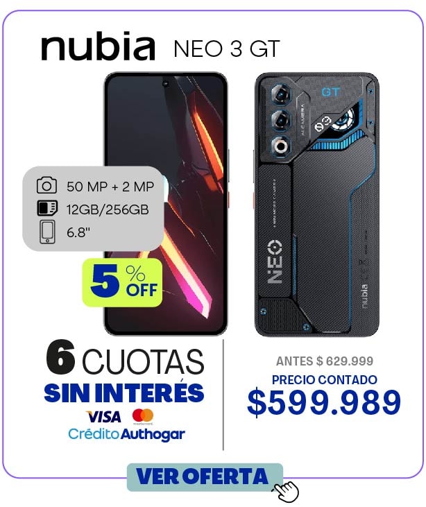 Nubia NEO 3 GT 50 MP + 2 MP 12GB/256GB 6.8
