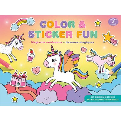 Color & Sticker Fun - Magische Eenhoorns