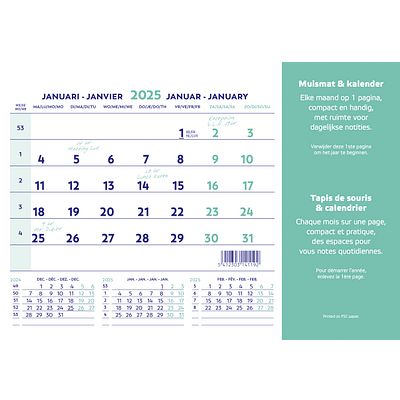 Muismatkalender 18x23cm 4 Talen