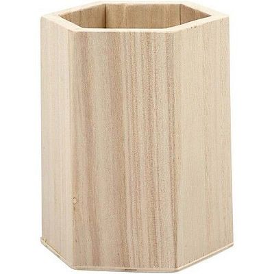 Pennenbakje Hout H 10,5cm Ø 8 cm