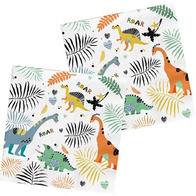 Servetten Dino Roars 33x33cm 20 Stuks