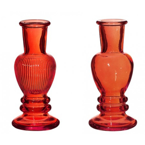 Kaarsenhouder/vaas Venice 11,3cm Rood 5cm Ø 1 Van De 2 -