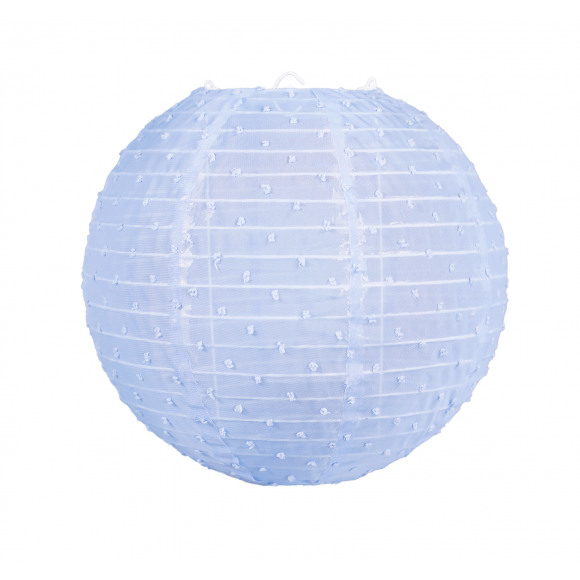 Lampion Blauw Ø 25cm Met Bloemen - Nylon -