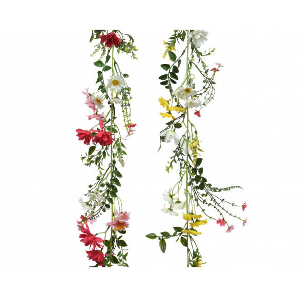 Slinger Met Bloemen Roze/geel 180cm 1 Van De 2 -