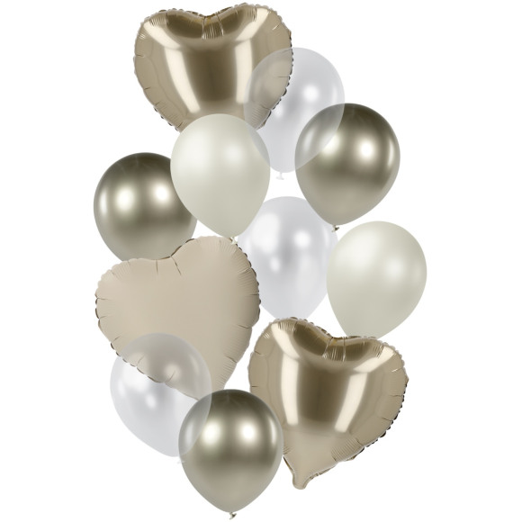 Ballonkit Folie En Latex Wedding Mix 11 Stuks -