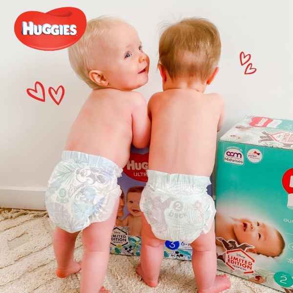 Huggies Ultra Dry nappies with Babies NZ