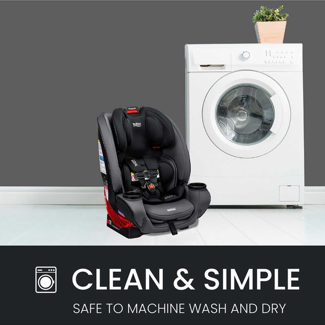 Clean and simple—safe to machine wash and dry