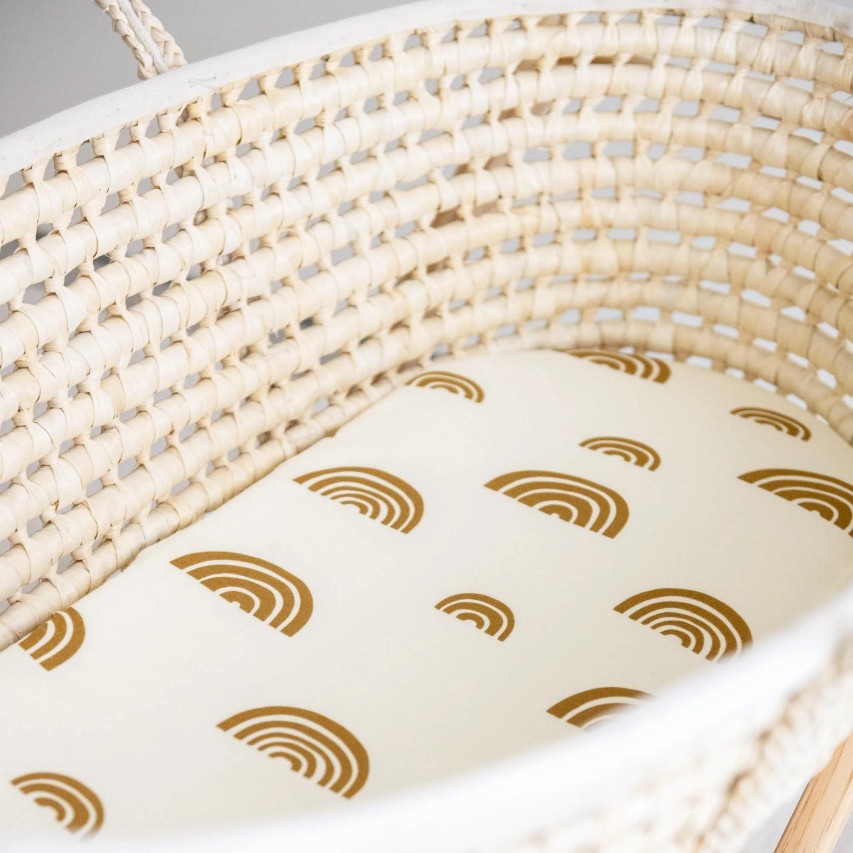 Organic cotton & bamboo moses basket sheet