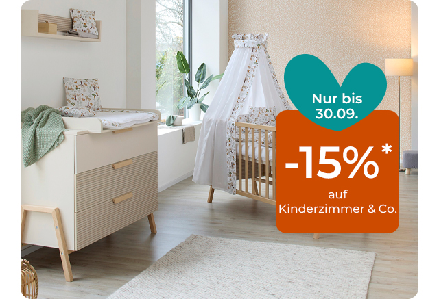 15% Rabatt auf Kinderzimmer & Co.