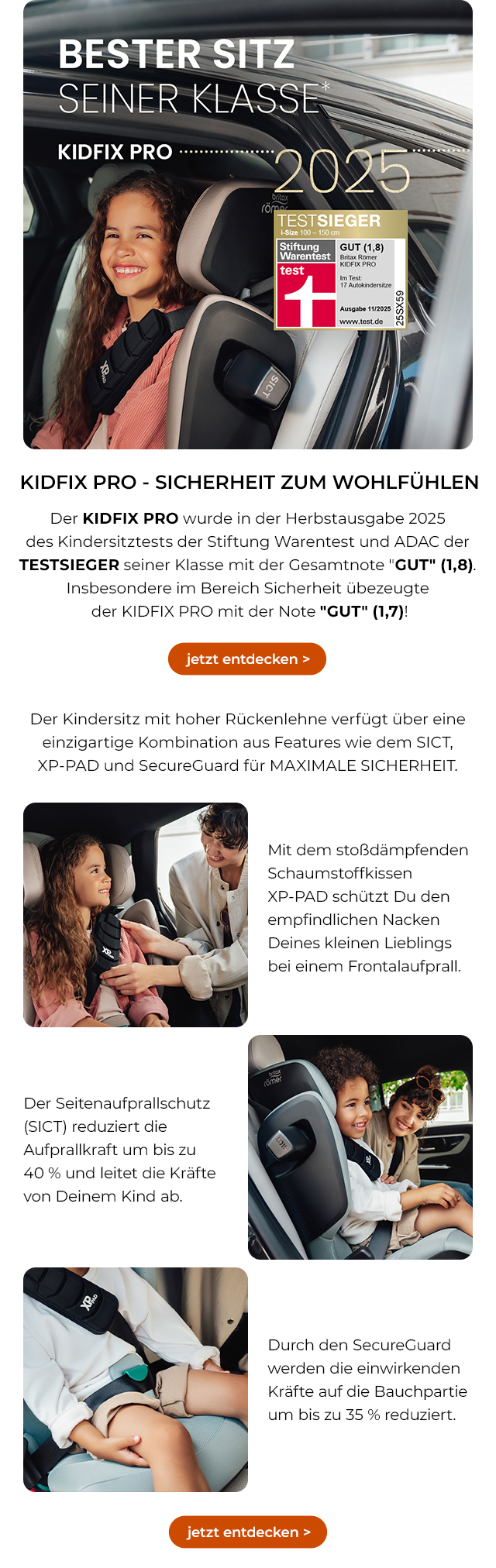 KIDFIX PRO - Sicherheit zum Wohlfühlen