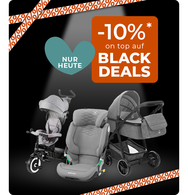 Nur Heute - 10% on top auf BLACK DEALS - Über 200 Artikel stark reduziert.