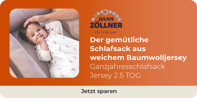 Julius Zöllner - Der gemütliche Schlafsack aus weichem Baumwolljersey - Ganzjahresschlafsack Jersey 2.5 TOG - Jetzt sparen! 