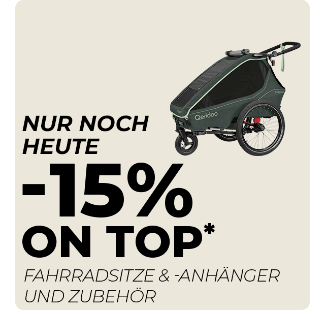 -15% on top* auf Fahrradsitze & -anhänger und Zubehör
